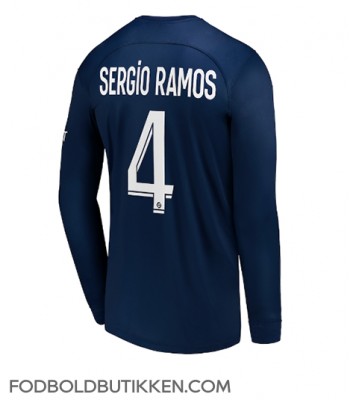 Paris Saint-Germain Sergio Ramos #4 Hjemmebanetrøje 2022-23 Langærmet